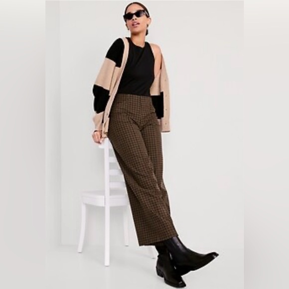 Wide leg houndstooth pants - Picture 2 of 8